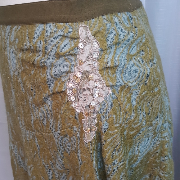 Free people acrylic wool lace maxi skirt sz SP *O - Picture 5 of 10